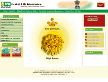 Tablet Screenshot of postallifeinsurance.gov.in
